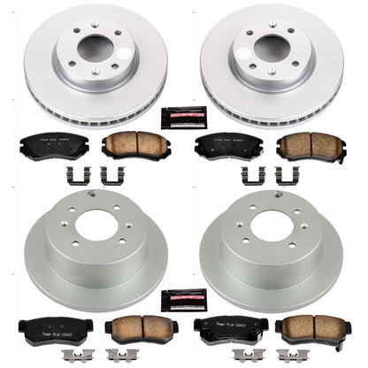 PowerStop Power Stop 03-05 Hyundai Sonata Front & Rear Z17 Evolution Geomet Coated Brake Kit CRK4445