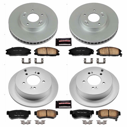 PowerStop Power Stop 01-06 Hyundai Santa Fe Front & Rear Z17 Evolution Geomet Coated Brake Kit CRK4446