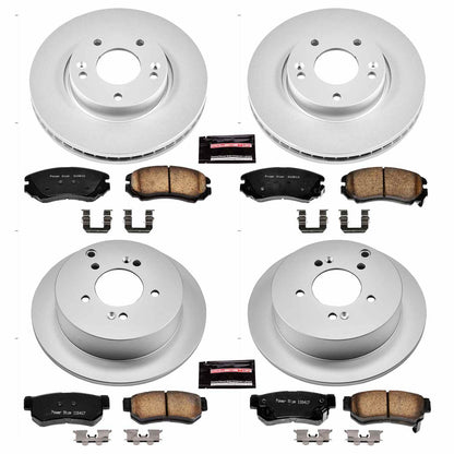 PowerStop Power Stop 05-09 Hyundai Tucson Front & Rear Z17 Evolution Geomet Coated Brake Kit CRK4448