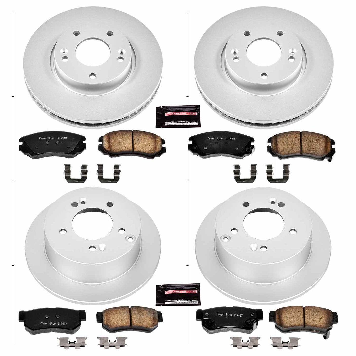 PowerStop Power Stop 06-08 Hyundai Sonata Front & Rear Z17 Evolution Geomet Coated Brake Kit CRK4449