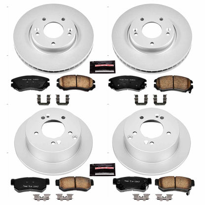 PowerStop Power Stop 06-08 Hyundai Sonata Front & Rear Z17 Evolution Geomet Coated Brake Kit CRK4449