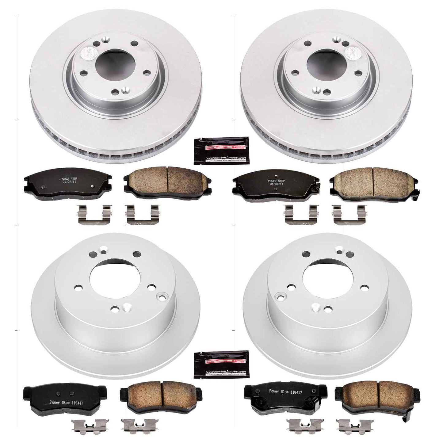 PowerStop Power Stop 03-05 Hyundai XG350 Front & Rear Z17 Evolution Geomet Coated Brake Kit CRK4450