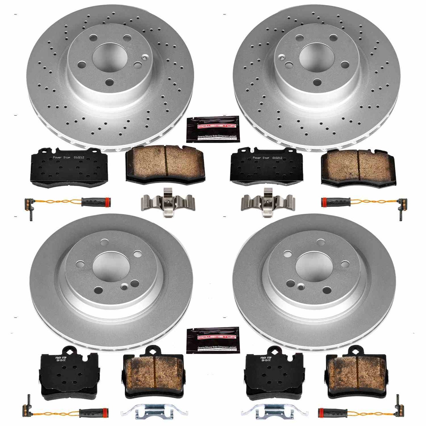PowerStop Power Stop 00-02 Mercedes-Benz S430 Front & Rear Z23 Evolution Sport Coated Brake Kit CRK4455