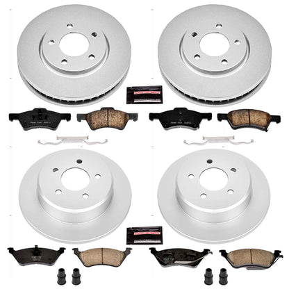 PowerStop Power Stop 01-07 Chrysler Town & Country Front & Rear Z17 Evolution Geomet Coated Brake Kit CRK4458