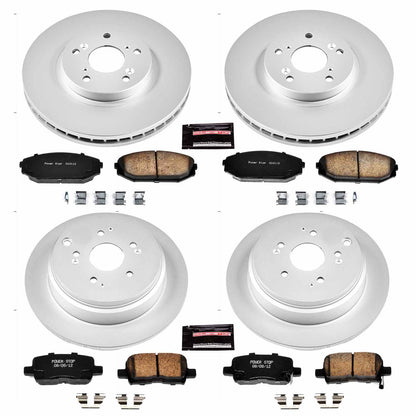 PowerStop Power Stop 02-04 Honda Odyssey Front & Rear Z17 Evolution Geomet Coated Brake Kit CRK4459