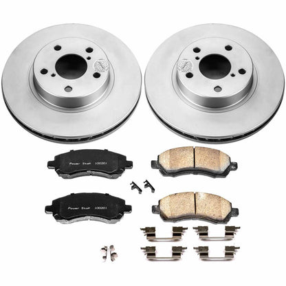 PowerStop Power Stop 97-01 Subaru Impreza Front Z17 Evolution Geomet Coated Brake Kit CRK445