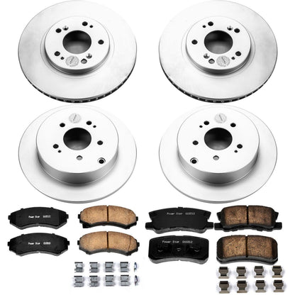 PowerStop Power Stop 04-11 Mitsubishi Endeavor Front & Rear Z17 Evolution Geomet Coated Brake Kit CRK4461