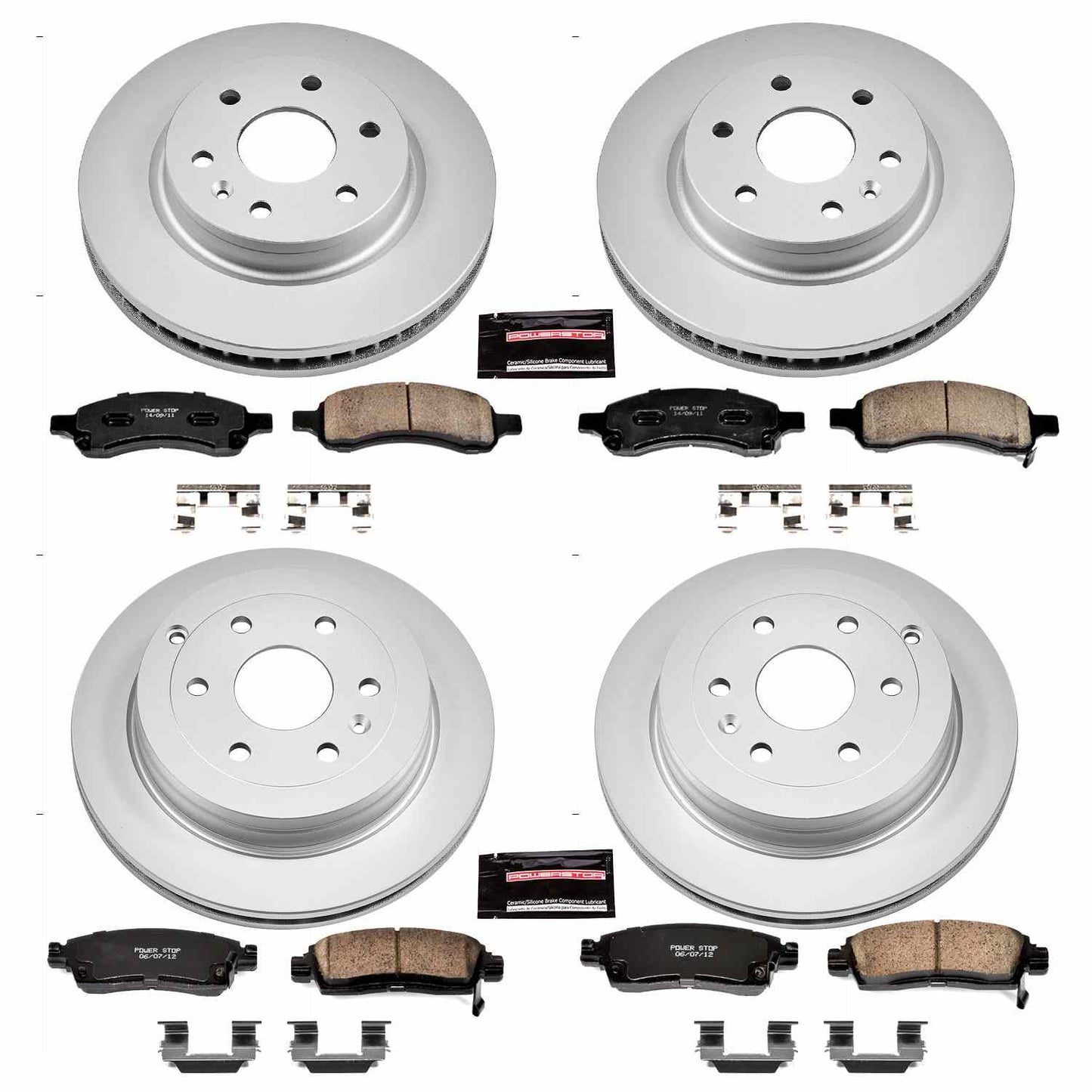 PowerStop Power Stop 08-17 Buick Enclave Front & Rear Z17 Evolution Geomet Coated Brake Kit CRK4466
