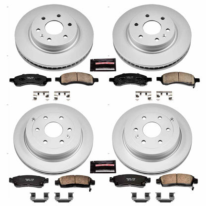 PowerStop Power Stop 08-17 Buick Enclave Front & Rear Z17 Evolution Geomet Coated Brake Kit CRK4466