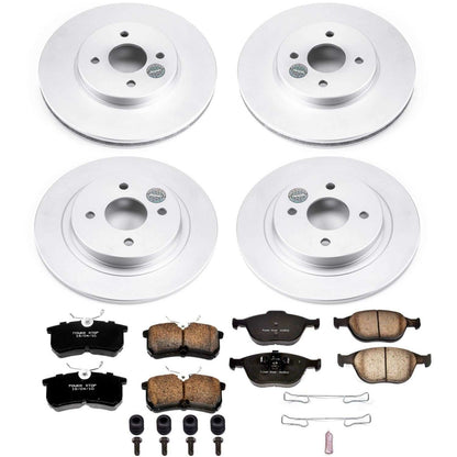 PowerStop Power Stop 02-04 Ford Focus Front & Rear Z17 Evolution Geomet Coated Brake Kit CRK4467