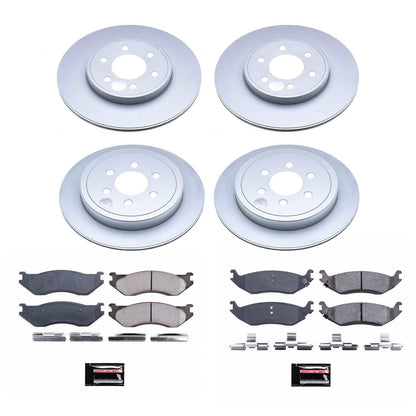 PowerStop Power Stop 2003 Dodge Durango Front & Rear Z17 Evolution Geomet Coated Brake Kit CRK4471