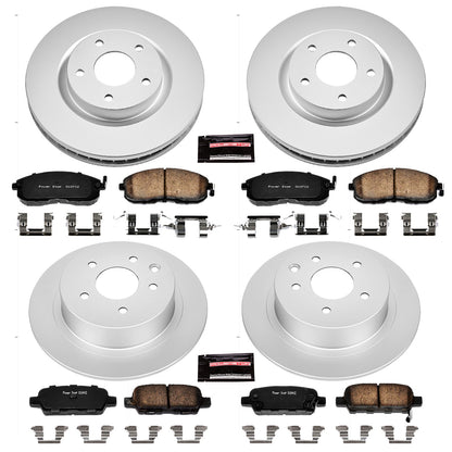 PowerStop Power Stop 07-12 Nissan Sentra Front & Rear Z17 Evolution Geomet Coated Brake Kit CRK4475