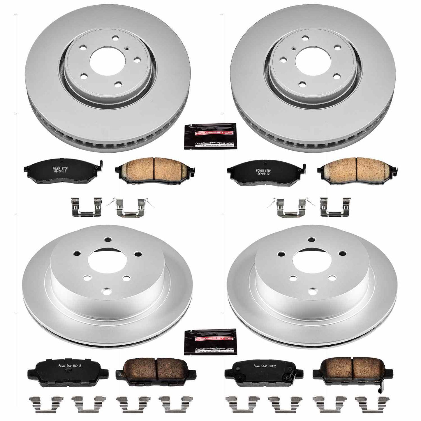 PowerStop Power Stop 05-12 Infiniti FX35 Front & Rear Z17 Evolution Geomet Coated Brake Kit CRK4477