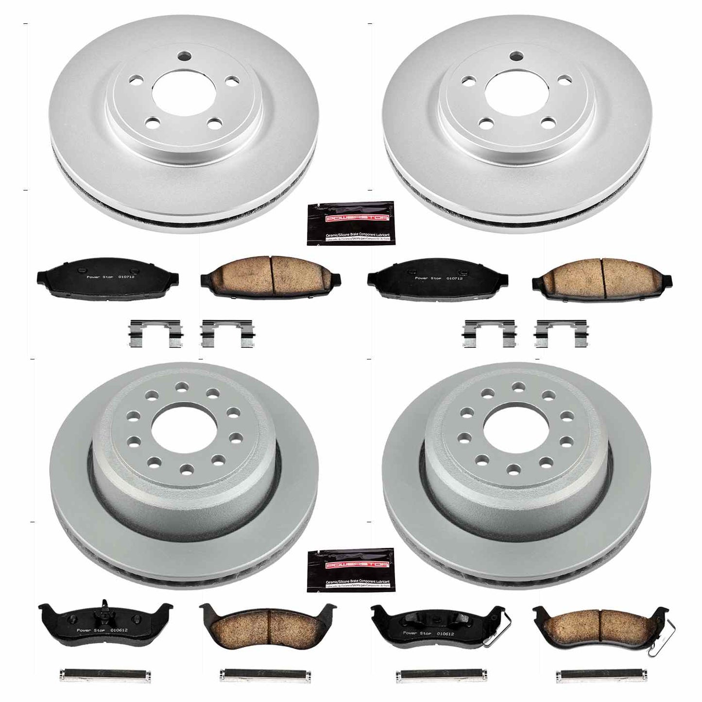 PowerStop Power Stop 03-11 Lincoln Town Car Front & Rear Z17 Evolution Geomet Coated Brake Kit CRK4486