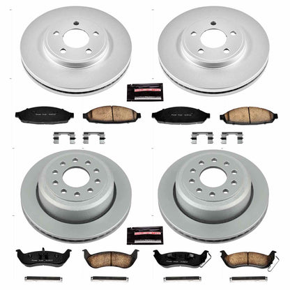 PowerStop Power Stop 03-11 Lincoln Town Car Front & Rear Z17 Evolution Geomet Coated Brake Kit CRK4486
