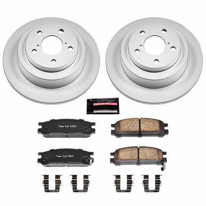 PowerStop Power Stop 93-96 Subaru Impreza Rear Z17 Evolution Geomet Coated Brake Kit CRK448