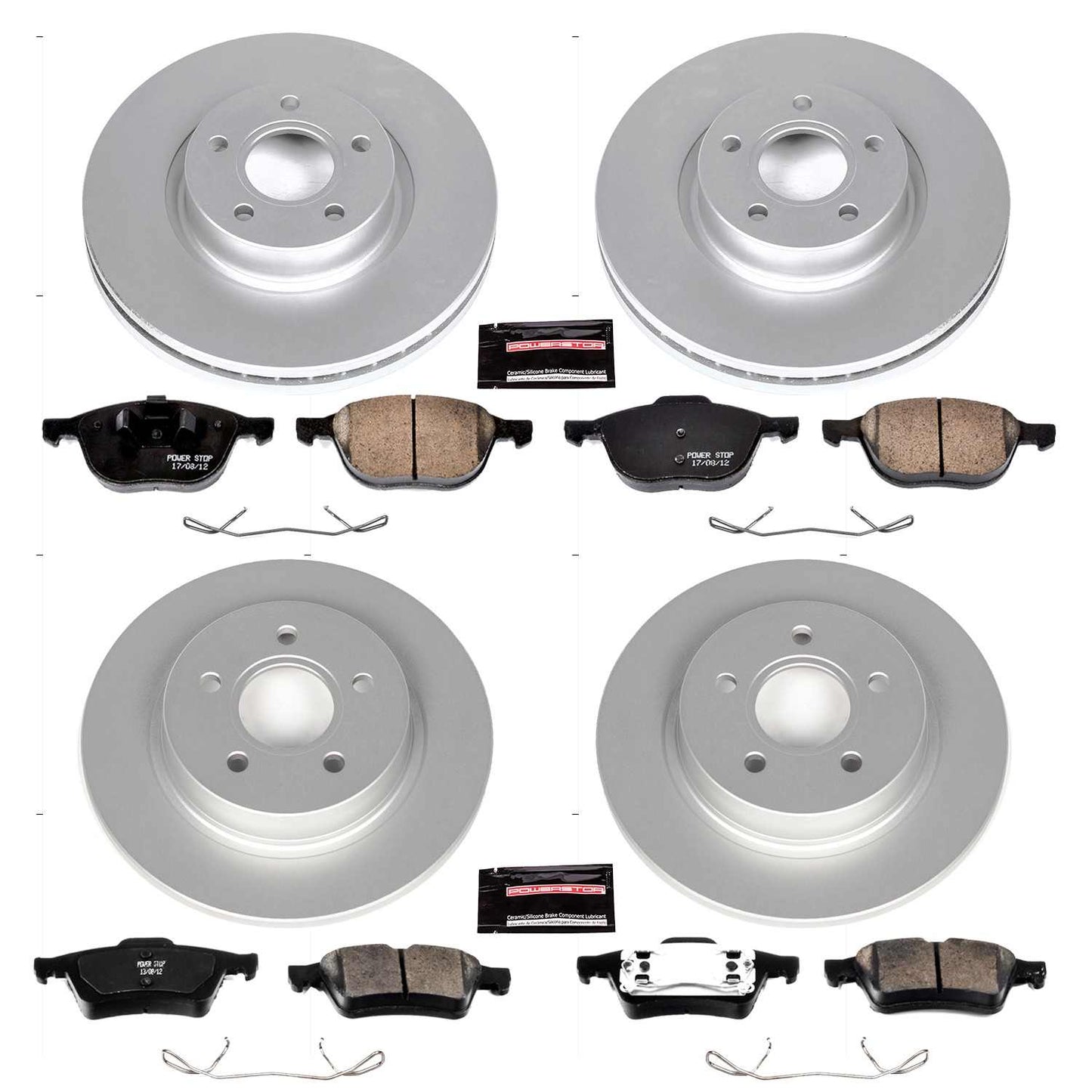 PowerStop Power Stop 04-05 Volvo S40 Front & Rear Z23 Evolution Sport Coated Brake Kit CRK4492
