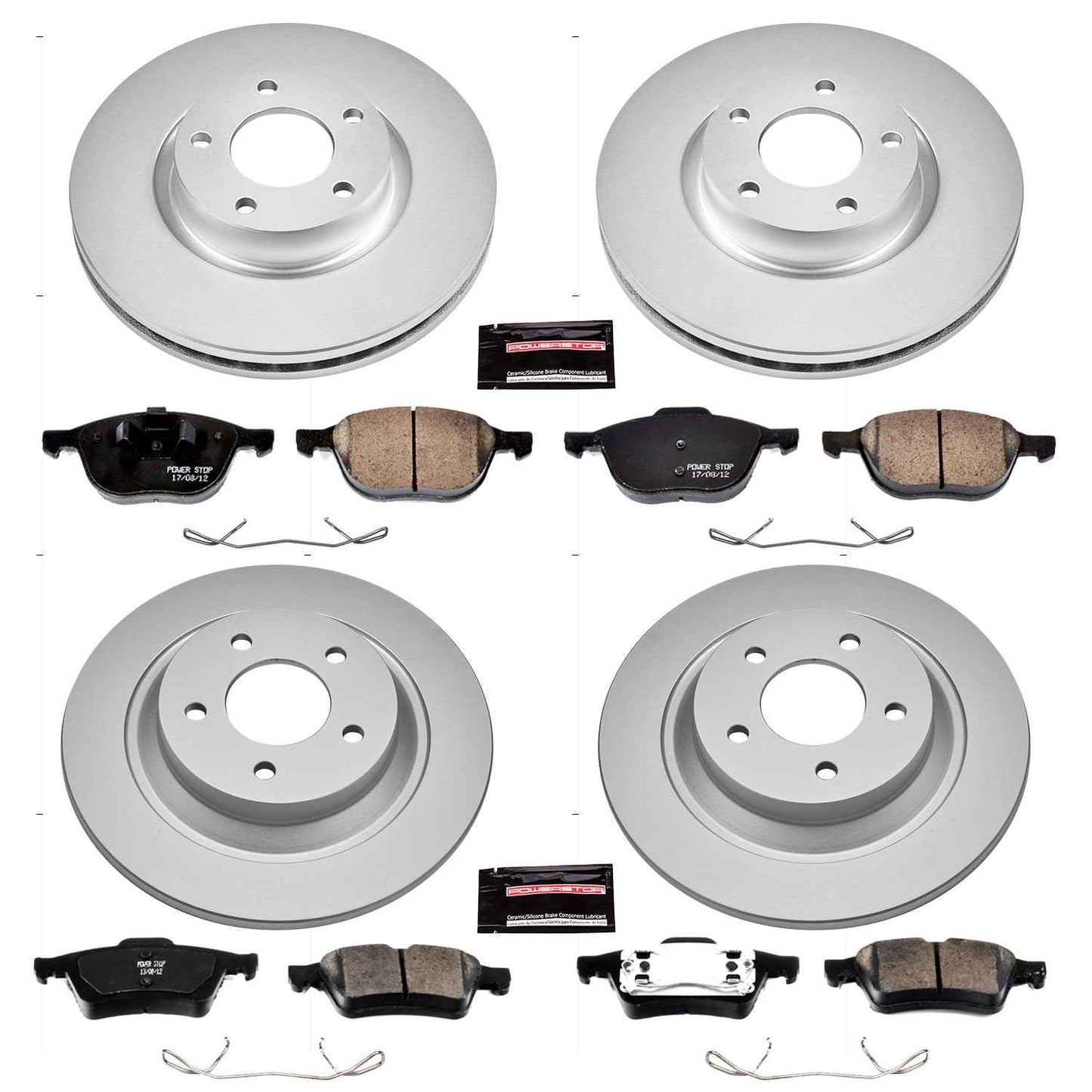 PowerStop Power Stop 06-07 Mazda 5 Front & Rear Z17 Evolution Geomet Coated Brake Kit CRK4494