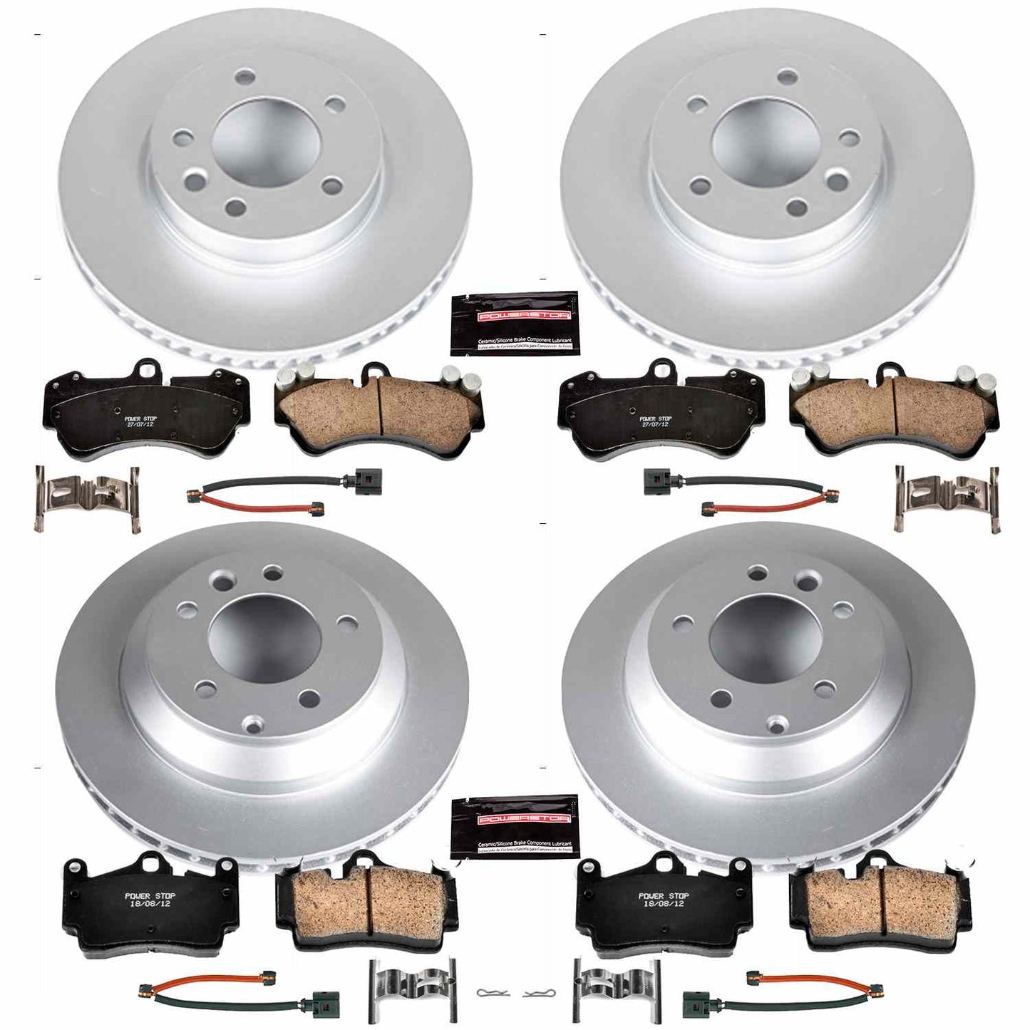 PowerStop Power Stop 04-06 Porsche Cayenne Front & Rear Z23 Evolution Sport Coated Brake Kit CRK4495