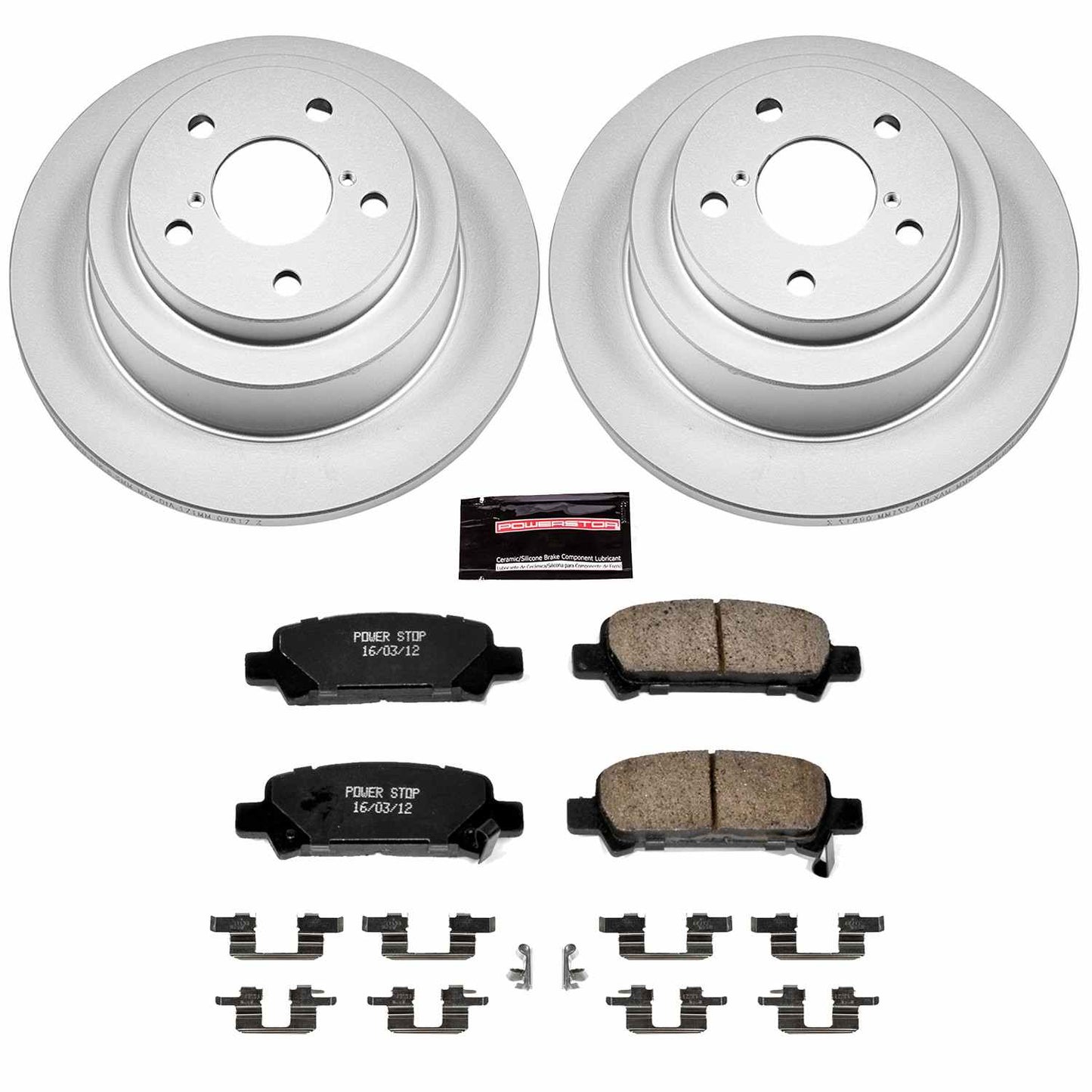 PowerStop Power Stop 98-03 Subaru Forester Rear Z17 Evolution Geomet Coated Brake Kit CRK449