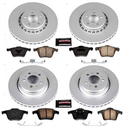 PowerStop Power Stop 03-14 Volvo XC90 Front & Rear Z23 Evolution Sport Coated Brake Kit CRK4502