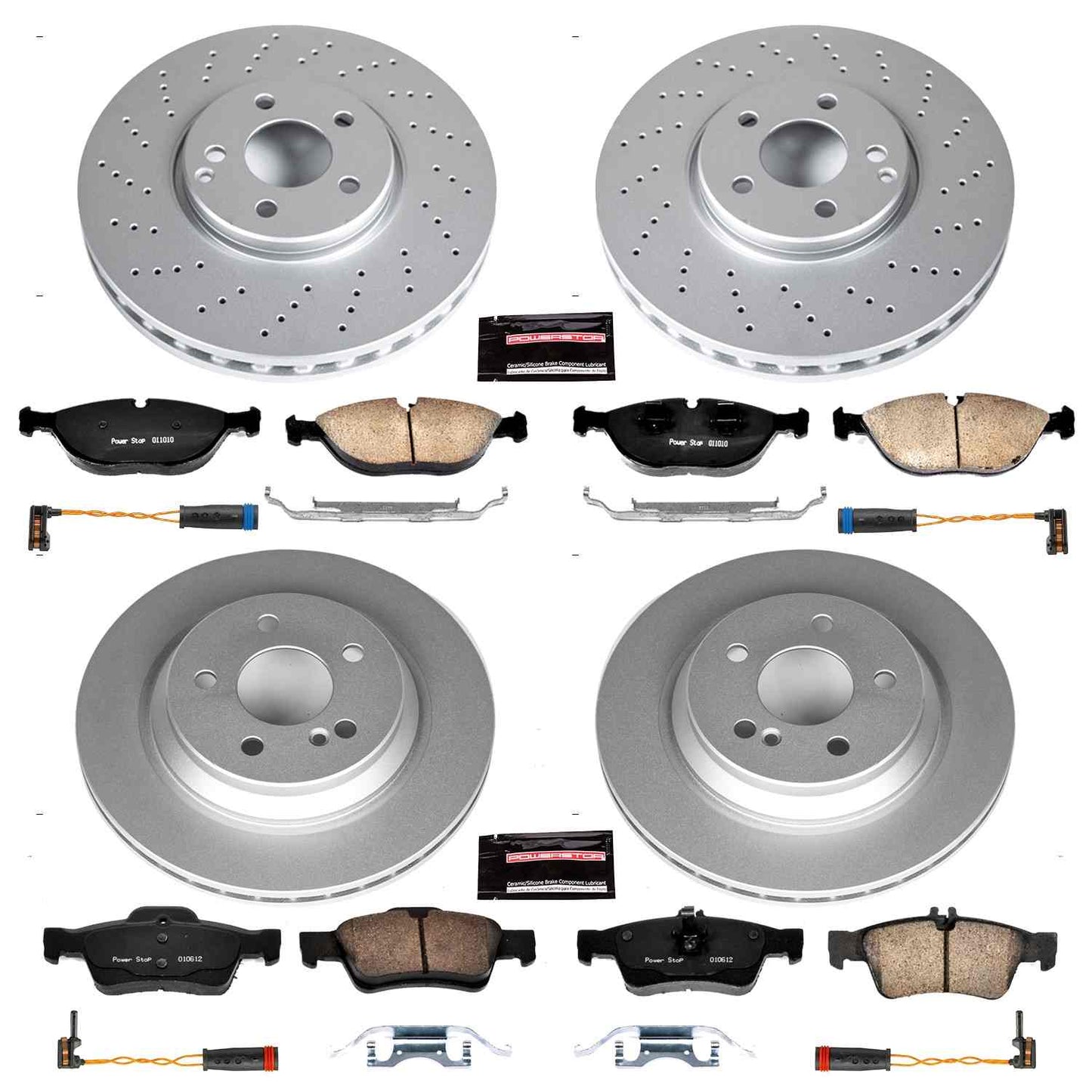 PowerStop Power Stop 03-06 Mercedes-Benz S500 Front & Rear Z23 Evolution Sport Coated Brake Kit CRK4507
