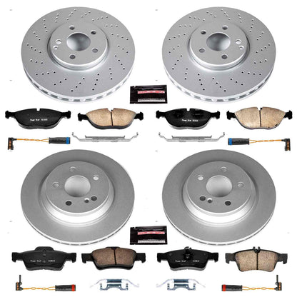 PowerStop Power Stop 03-06 Mercedes-Benz S500 Front & Rear Z23 Evolution Sport Coated Brake Kit CRK4507