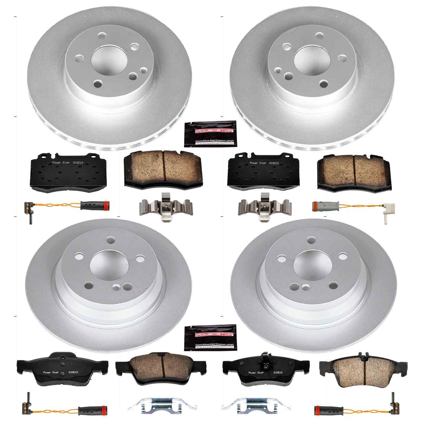 PowerStop Power Stop 04-06 Mercedes-Benz E500 Front & Rear Z23 Evolution Sport Coated Brake Kit CRK4513