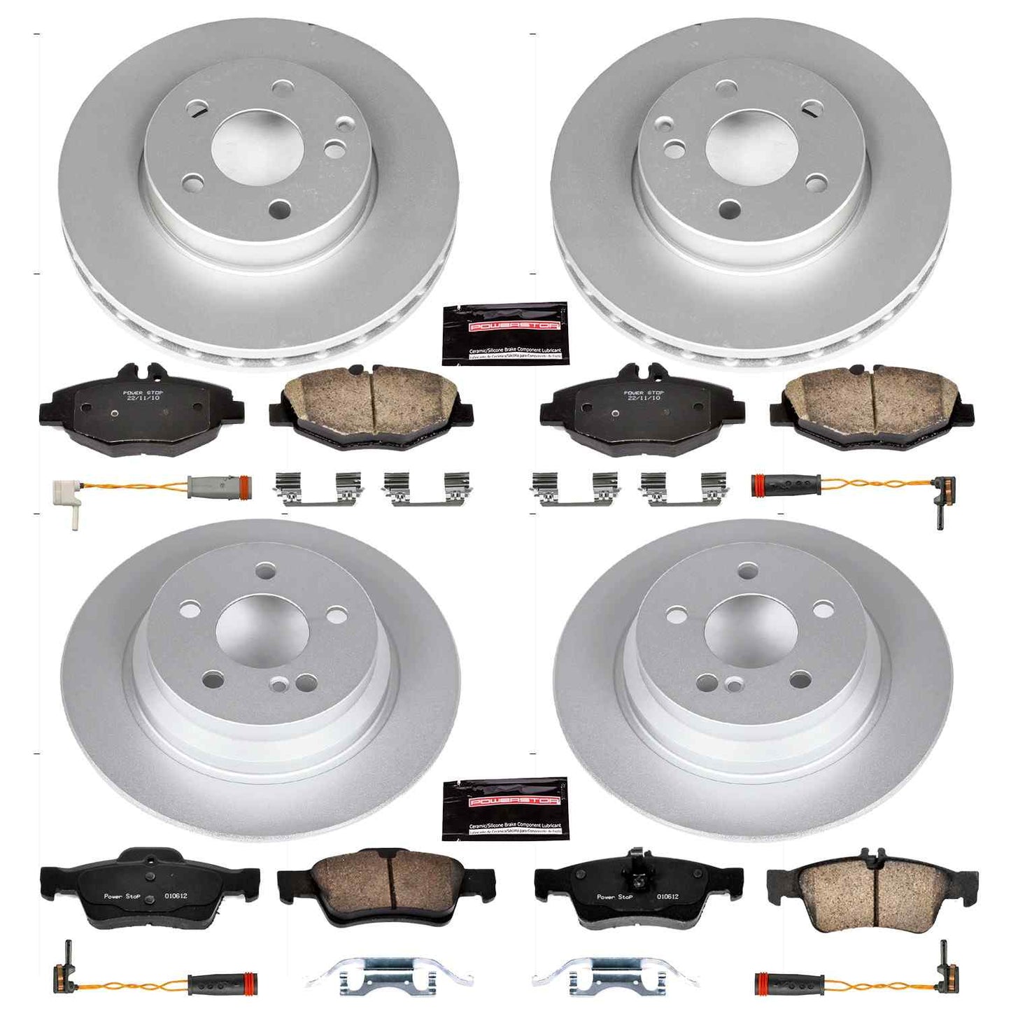 PowerStop Power Stop 03-05 Mercedes-Benz E320 Front & Rear Z23 Evolution Sport Coated Brake Kit CRK4514
