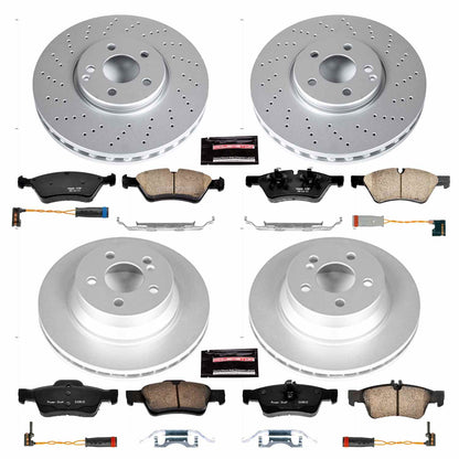 PowerStop Power Stop 2006 Mercedes-Benz E500 Front & Rear Z23 Evolution Sport Coated Brake Kit CRK4516