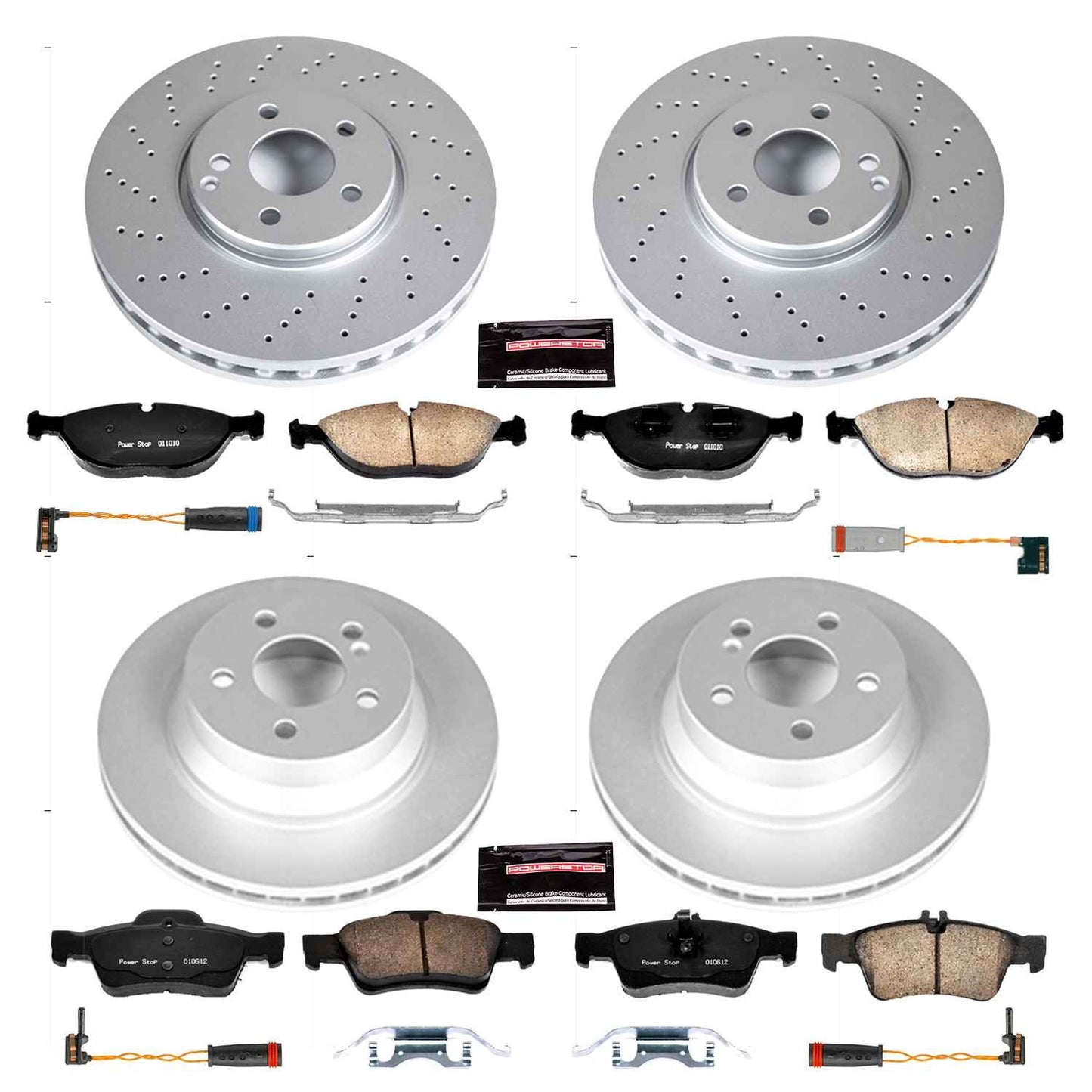 PowerStop Power Stop 04-05 Mercedes-Benz E500 Front & Rear Z23 Evolution Sport Coated Brake Kit CRK4517