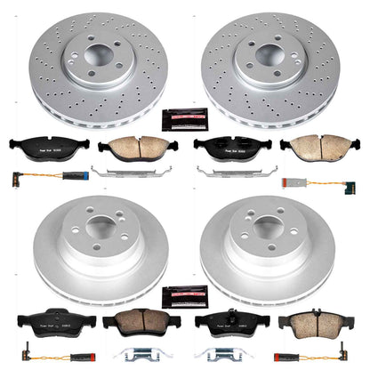 PowerStop Power Stop 04-05 Mercedes-Benz E500 Front & Rear Z23 Evolution Sport Coated Brake Kit CRK4517