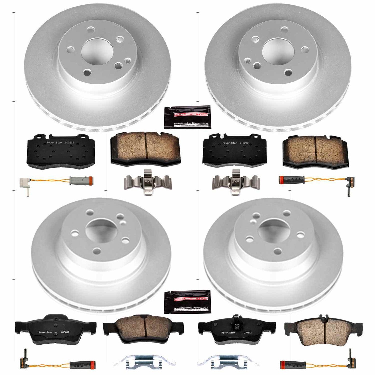 PowerStop Power Stop 03-06 Mercedes-Benz E500 Front & Rear Z23 Evolution Sport Coated Brake Kit CRK4521