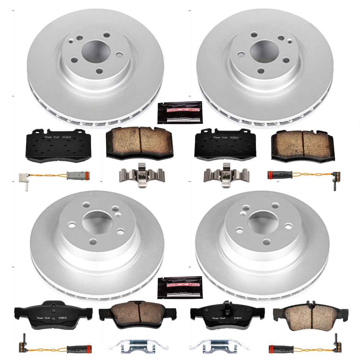 PowerStop Power Stop 07-09 Mercedes-Benz E350 Front & Rear Z23 Evolution Sport Coated Brake Kit CRK4522