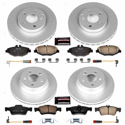 PowerStop Power Stop 06-09 Mercedes-Benz E350 Front & Rear Z23 Evolution Sport Coated Brake Kit CRK4524