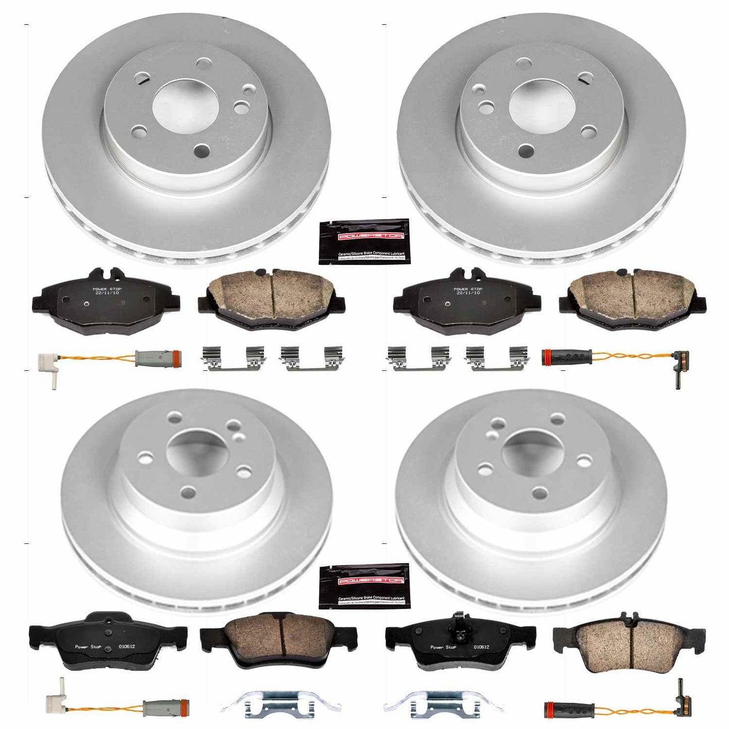 PowerStop Power Stop 2006 Mercedes-Benz E350 Front & Rear Z23 Evolution Sport Coated Brake Kit CRK4526