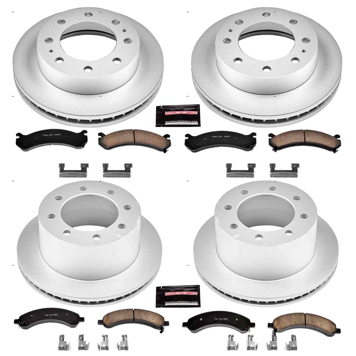 PowerStop Power Stop 03-08 Chevrolet Express 3500 Front & Rear Z17 Evolution Geomet Coated Brake Kit CRK4528