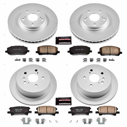 PowerStop Power Stop 04-07 Toyota Highlander Front & Rear Z17 Evolution Geomet Coated Brake Kit CRK4531