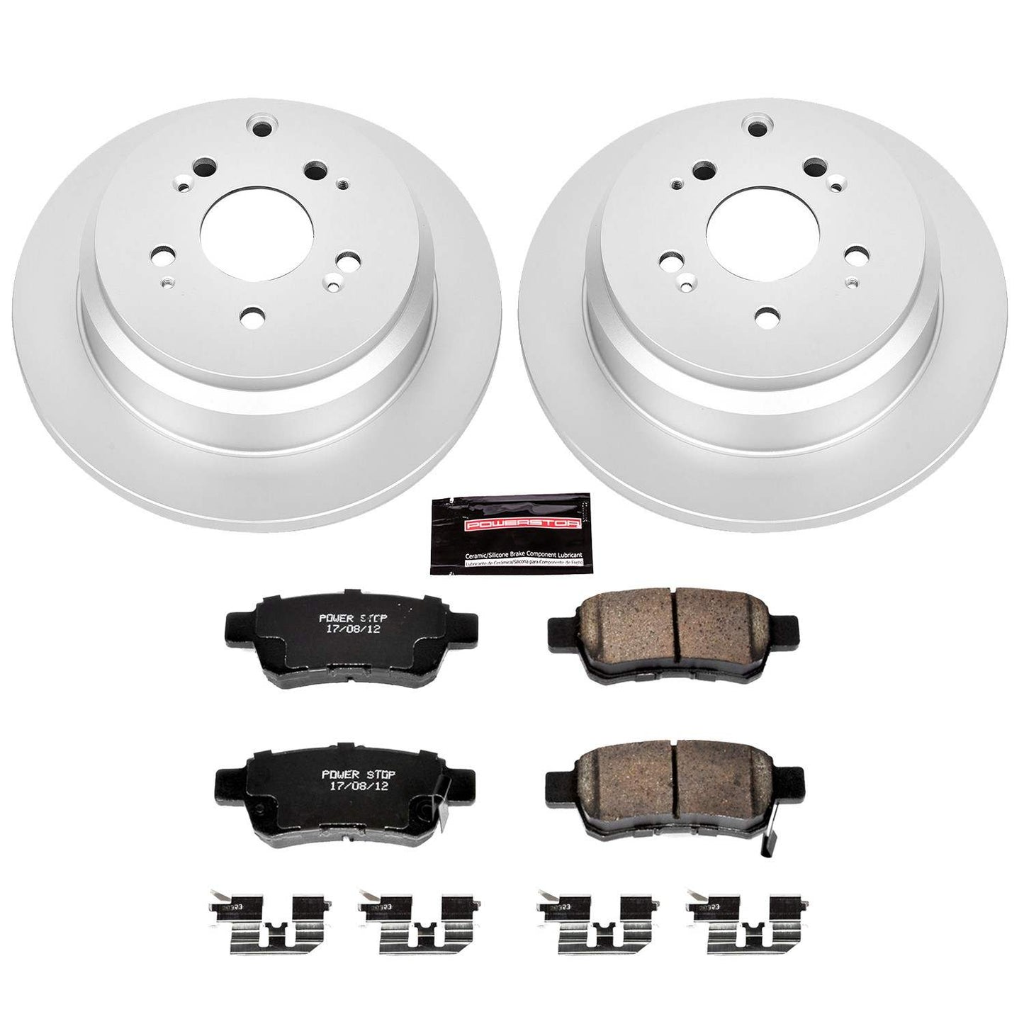 PowerStop Power Stop 05-10 Honda Odyssey Rear Z17 Evolution Geomet Coated Brake Kit CRK4604