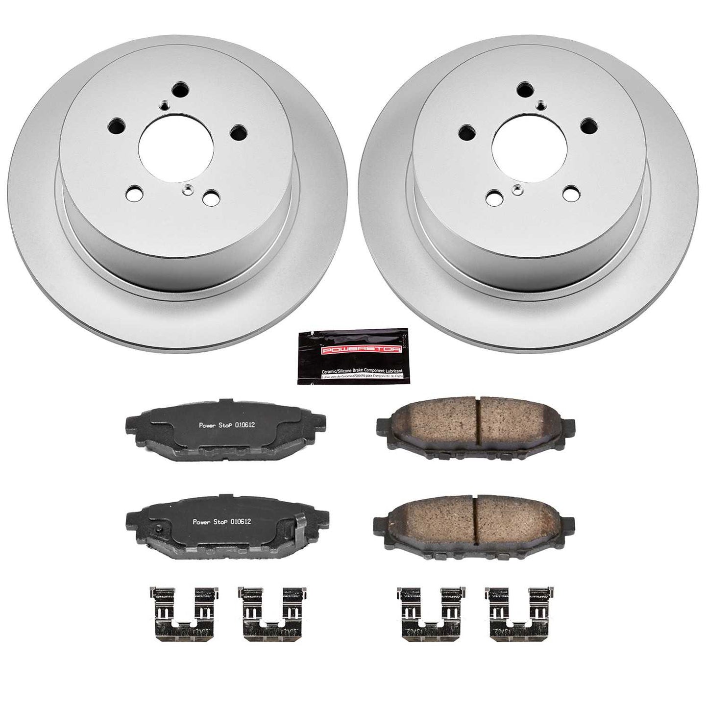 PowerStop Power Stop 05-09 Subaru Legacy Rear Z17 Evolution Geomet Coated Brake Kit CRK4632