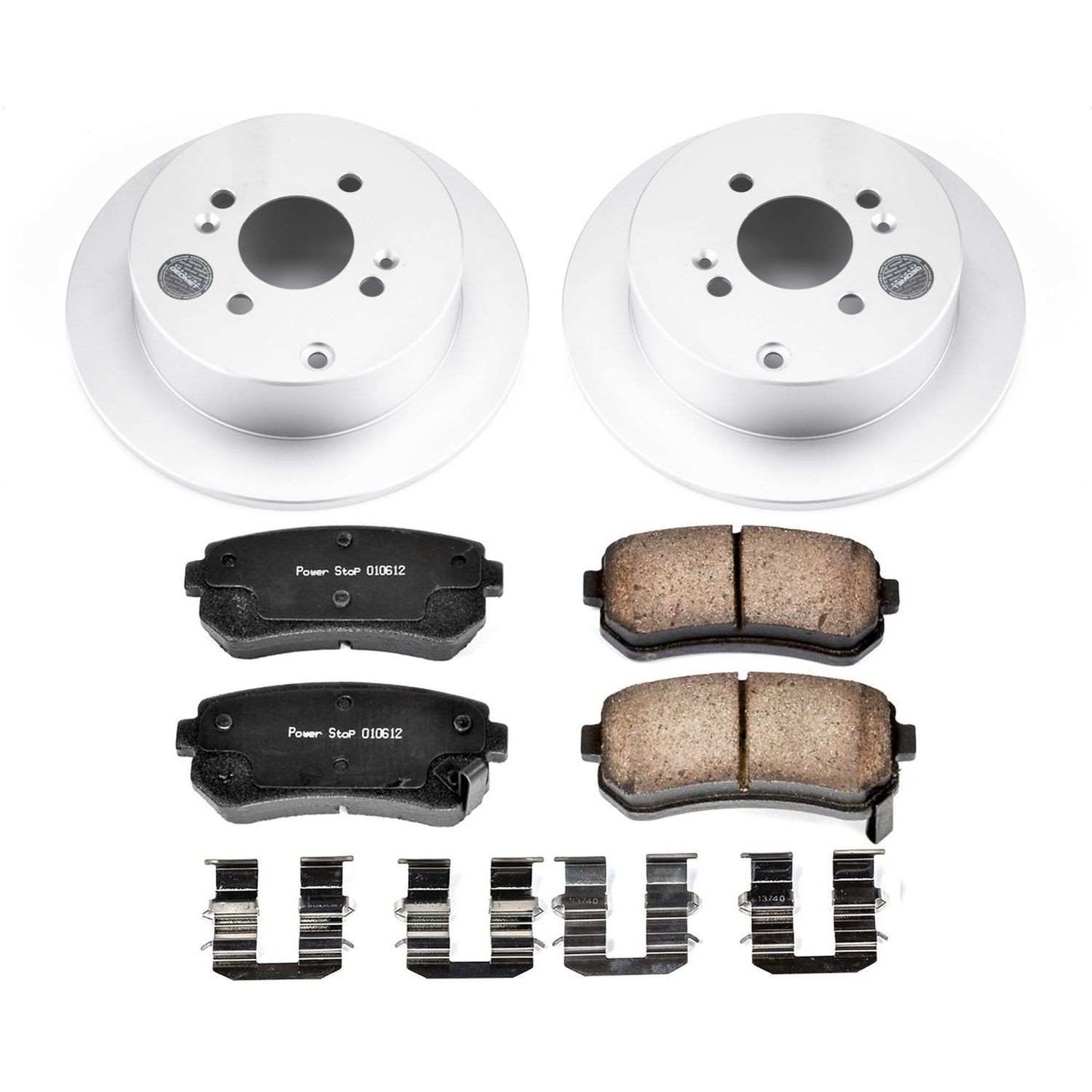PowerStop Power Stop 06-07 Hyundai Accent Rear Z17 Evolution Geomet Coated Brake Kit CRK4653