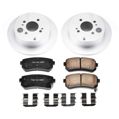 PowerStop Power Stop 06-07 Hyundai Accent Rear Z17 Evolution Geomet Coated Brake Kit CRK4653