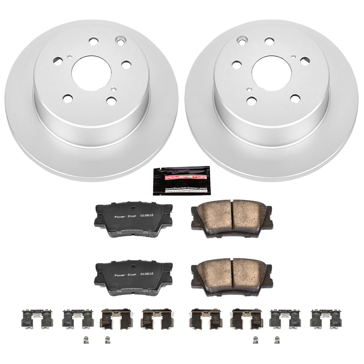 PowerStop Power Stop 10-12 Lexus HS250h Rear Z17 Evolution Geomet Coated Brake Kit CRK4671