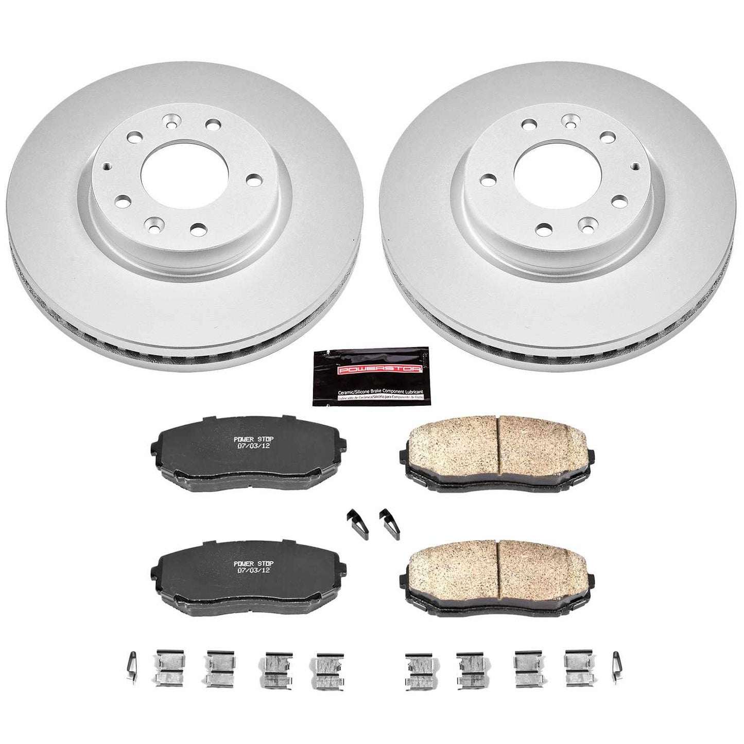 PowerStop Power Stop 07-12 Mazda CX-7 Front Z17 Evolution Geomet Coated Brake Kit CRK4676