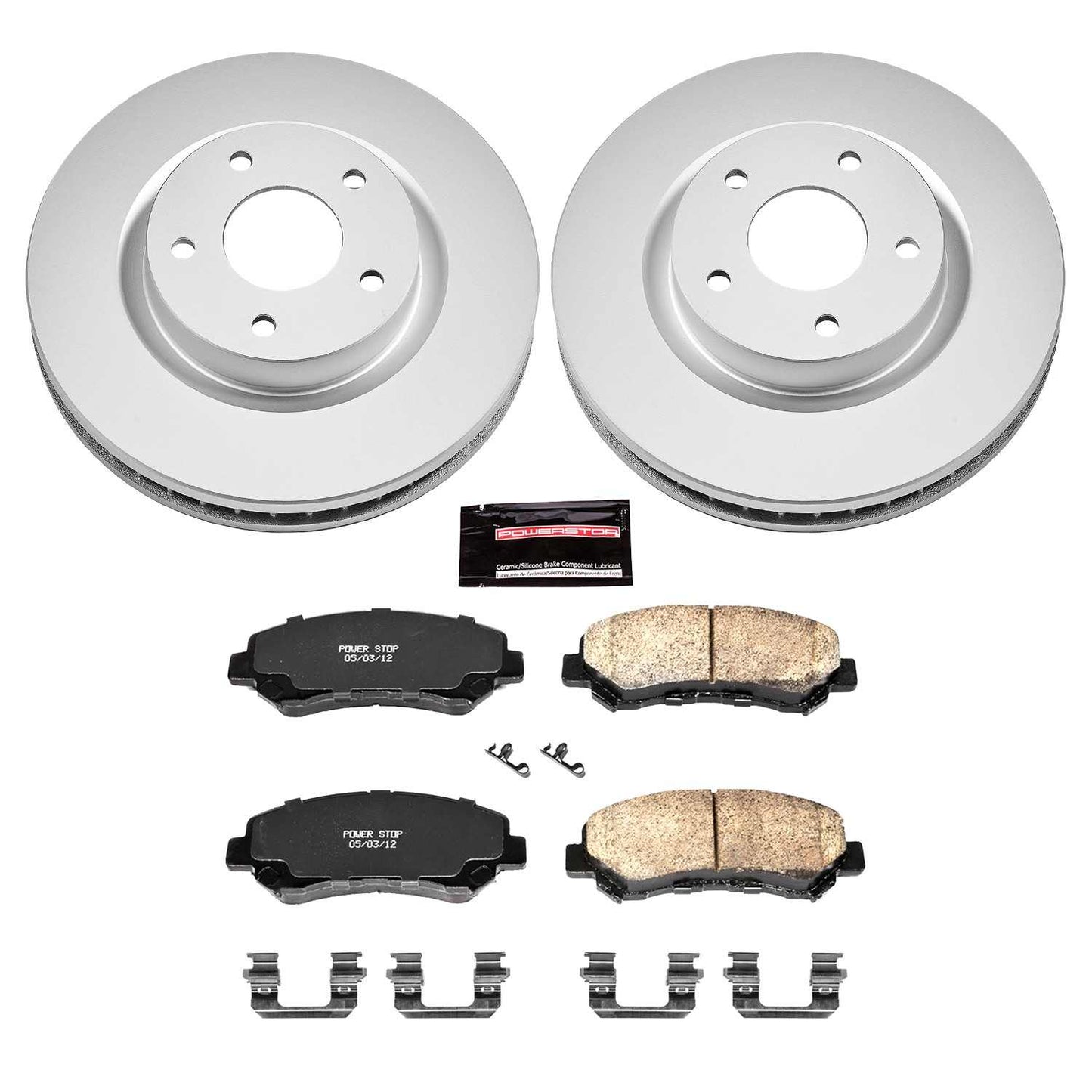 PowerStop Power Stop 08-14 Nissan Rogue Front Z17 Evolution Geomet Coated Brake Kit CRK4724