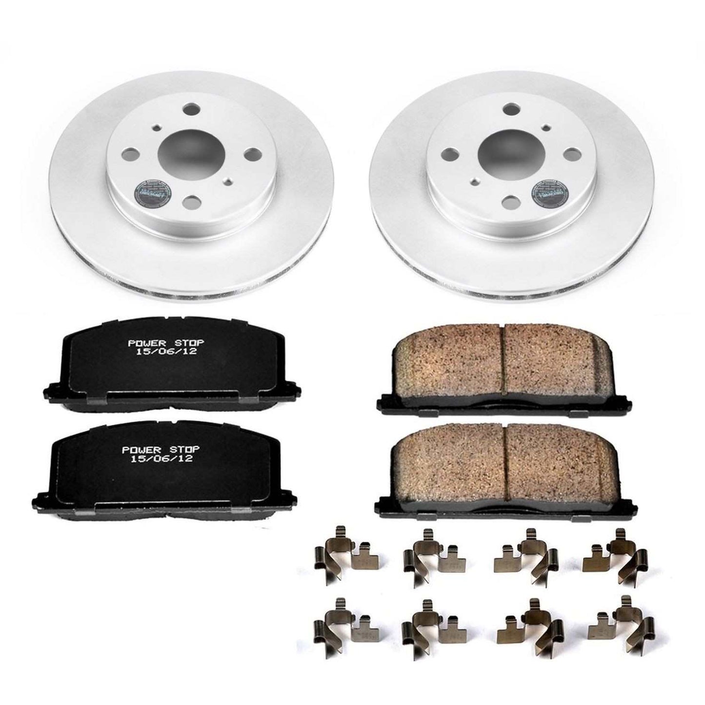 PowerStop Power Stop 96-98 Toyota Paseo Front Z17 Evolution Geomet Coated Brake Kit CRK4782
