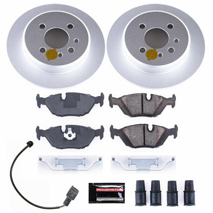 PowerStop Power Stop 91-92 BMW 318i Rear Z23 Evolution Sport Coated Brake Kit CRK4804