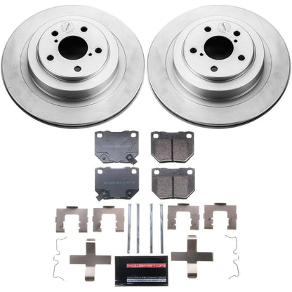 PowerStop Power Stop 06-07 Subaru Impreza Rear Z17 Evolution Geomet Coated Brake Kit CRK4932