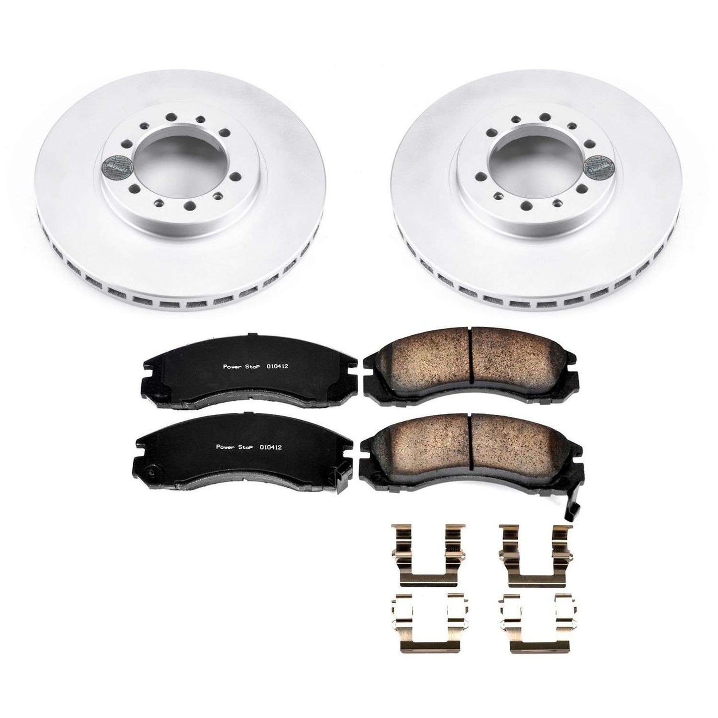 PowerStop Power Stop 91-96 Mitsubishi Montero Front Z17 Evolution Geomet Coated Brake Kit CRK4981