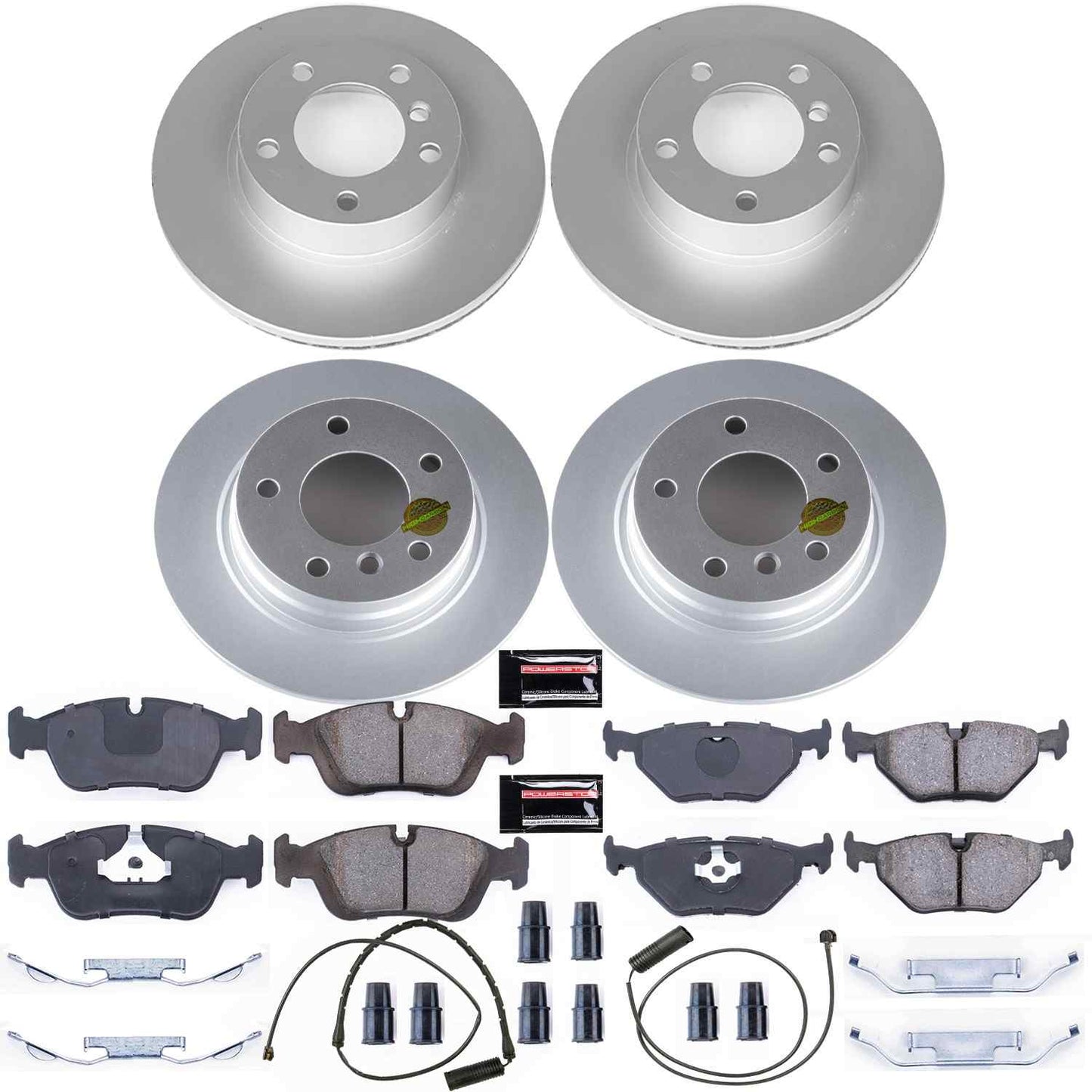 PowerStop Power Stop 92-98 BMW 318i Front & Rear Z23 Evolution Sport Coated Brake Kit CRK498